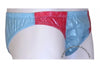 Bruno Grey/Red Shiny Plastic Nylon Underwear Shorts