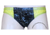 Bruno Black/Yellow Shiny Plastic Nylon Underwear Shorts