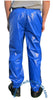 Bruno Blue Shiny Nylon/Plastic 3-Stripe Wind Pants