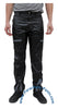 Countdown Black Shiny Nylon Parachute Pants with Grey Zippers