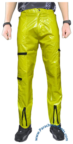 Countdown Yellow Shiny Nylon/Plastic Parachute Pants | The