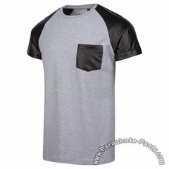 Level 9 Grey Faux Leather T-Shirt