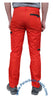 Countdown Red Classic Nylon Parachute Pants with Black Zippers