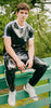 Bruno Black Shiny PVC Vinyl PU Plastic 3-Stripe Wind Pants
