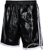 Bruno Black Shiny PVC Vinyl PU Plastic 3-Stripe Shorts