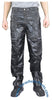Panno D'Or Black Thin Nylon Parachute Pants with Grey Zippers