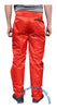 Panno D'Or Red Nylon Parachute Pants with Black Zippers