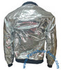 Bruno Silver Shiny Thin Nylon Wind Jacket