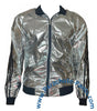 Bruno Silver Shiny Thin Nylon Wind Jacket