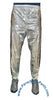 Bruno Silver Thin Shiny Nylon 3-Stripe Wind Pants