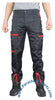 BreakIN Black Nylon Costume Parachute Pants with Red Zippers