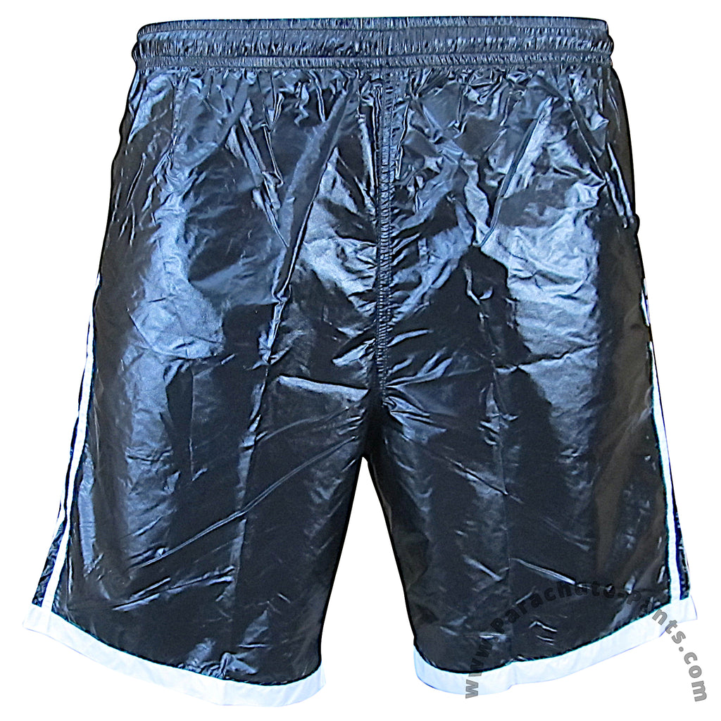 Bruno Black 3-Stripe Nylon Shorts