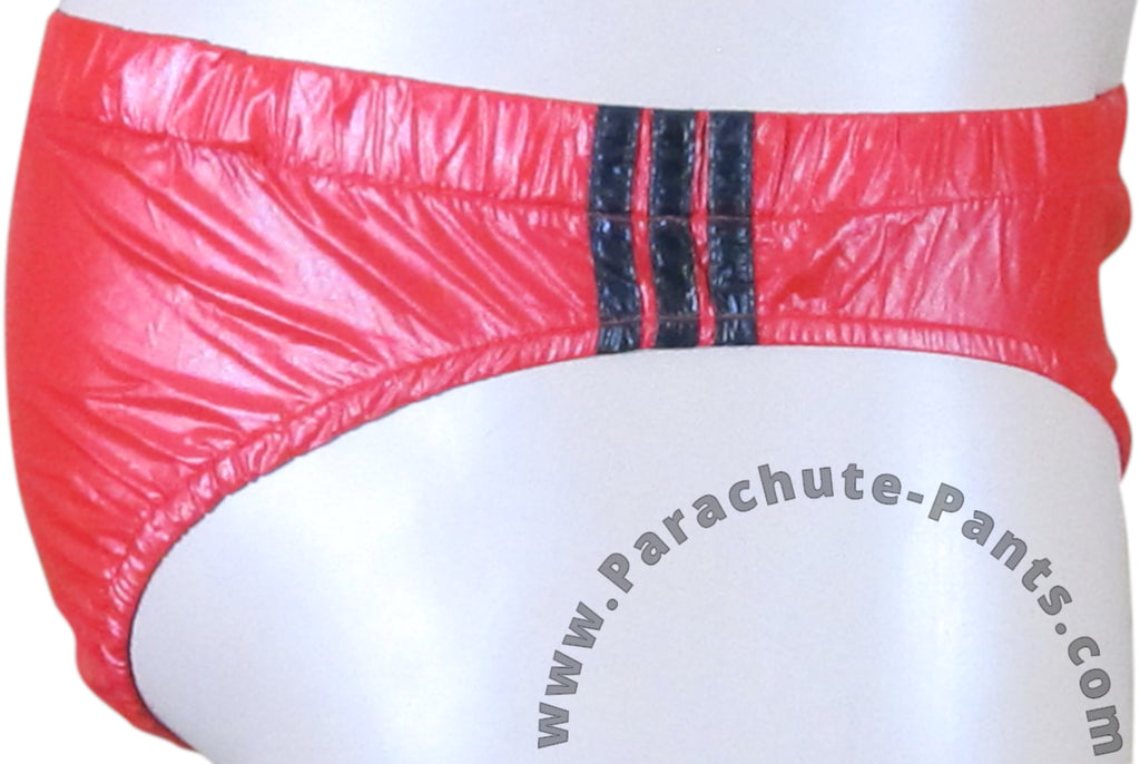 Bruno Red/Black Shiny Plastic Nylon Underwear Shorts