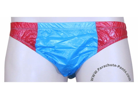 Bruno Blue/Red Shiny Plastic Nylon Underwear Shorts