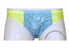 Bruno Grey/Yellow Shiny Plastic Nylon Underwear Shorts