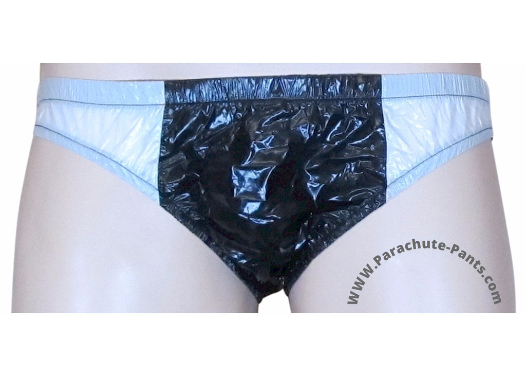 Bruno Black/White Shiny Plastic Nylon Underwear Shorts