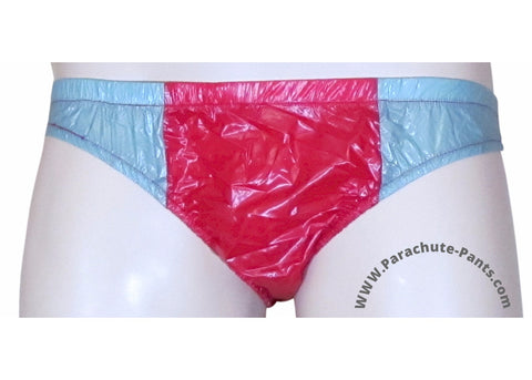 Bruno Red/Grey Shiny Plastic Nylon Underwear Shorts