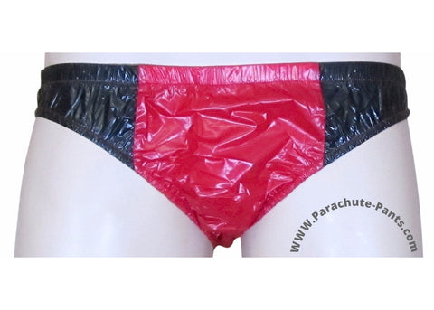 Bruno Red/Black Shiny Plastic Nylon Underwear Shorts