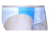 Bruno White/Blue Shiny Plastic Nylon Underwear Shorts