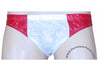 Bruno White/Red Shiny Plastic Nylon Underwear Shorts