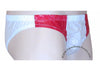 Bruno White/Red Shiny Plastic Nylon Underwear Shorts