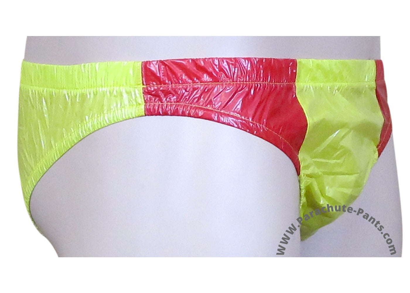 Bruno Yellow/Red Shiny Plastic Nylon Underwear Shorts