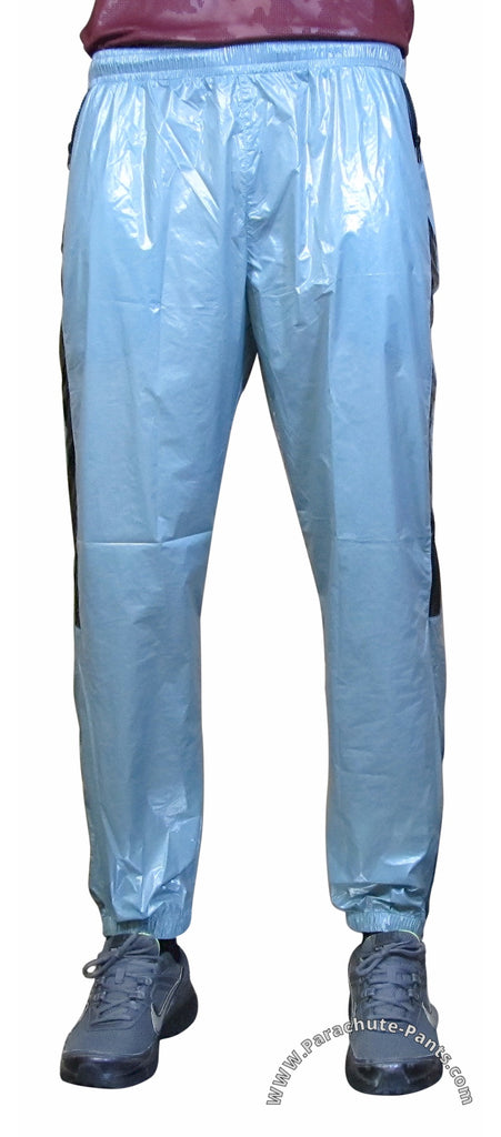 Bruno Grey Shiny Nylon/Plastic Wind Pants