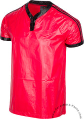 Bruno Red 3-Stripe Plastic Nylon T-Shirt