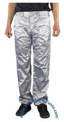 Countdown Silver Shiny Nylon 5-Button Jeans