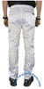 Countdown White Shiny Nylon Parachute Pants with Grey Zippers