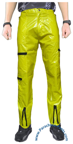 Countdown Yellow Shiny Nylon/Plastic Parachute Pants