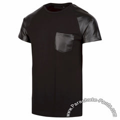 Level 9 Black Faux Leather T-Shirt
