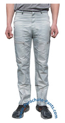 Countdown Grey Classic Nylon Parachute Pants with Grey Zippers