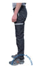 Countdown Black Classic Nylon Parachute Pants with Grey Zippers