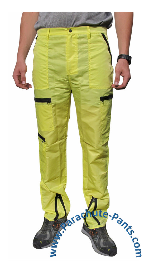 Countdown Classic Neon Yellow Classic Nylon Parachute Pants