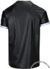 Bruno Black Faux Leather 3-Stripe T-Shirt