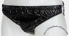 Bruno Black Shiny PVC Vinyl PU Plastic 3-Stripe Underwear